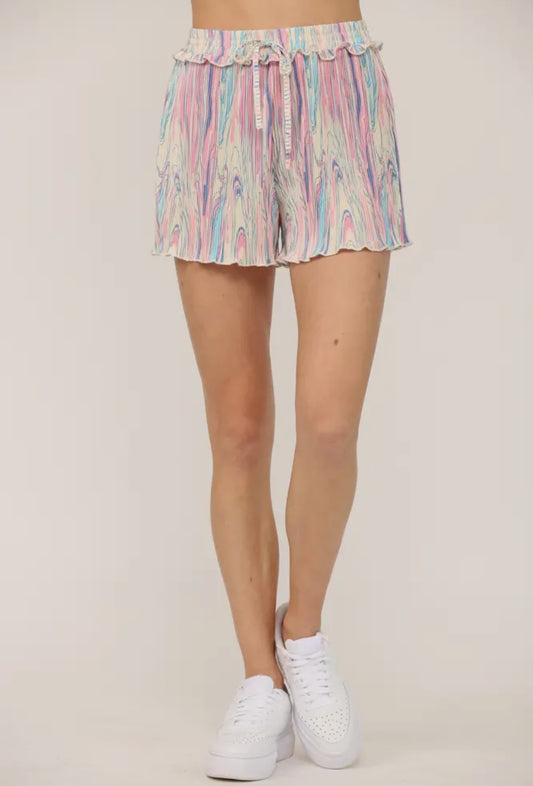 Watercolor Pull On Shorts