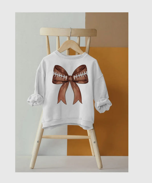 Football Bow Sweatshirt