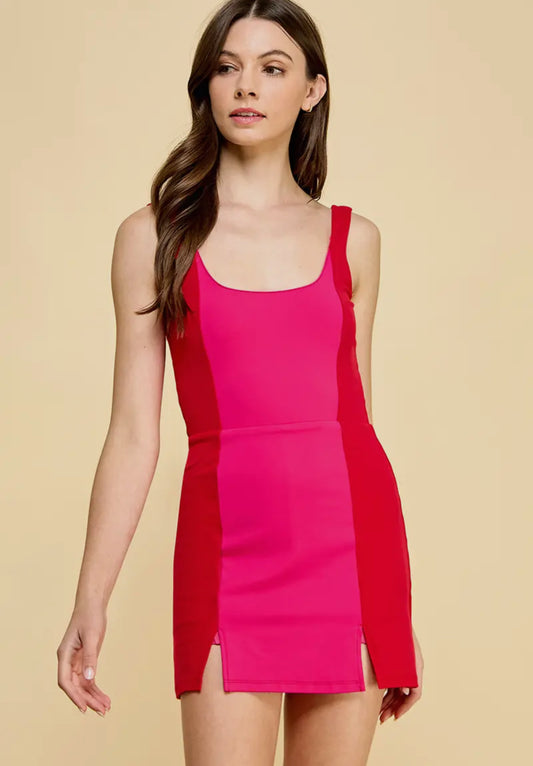 Red + Pink Athletic Dress