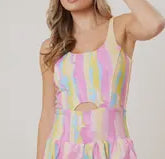 Watercolor Sporty Romper