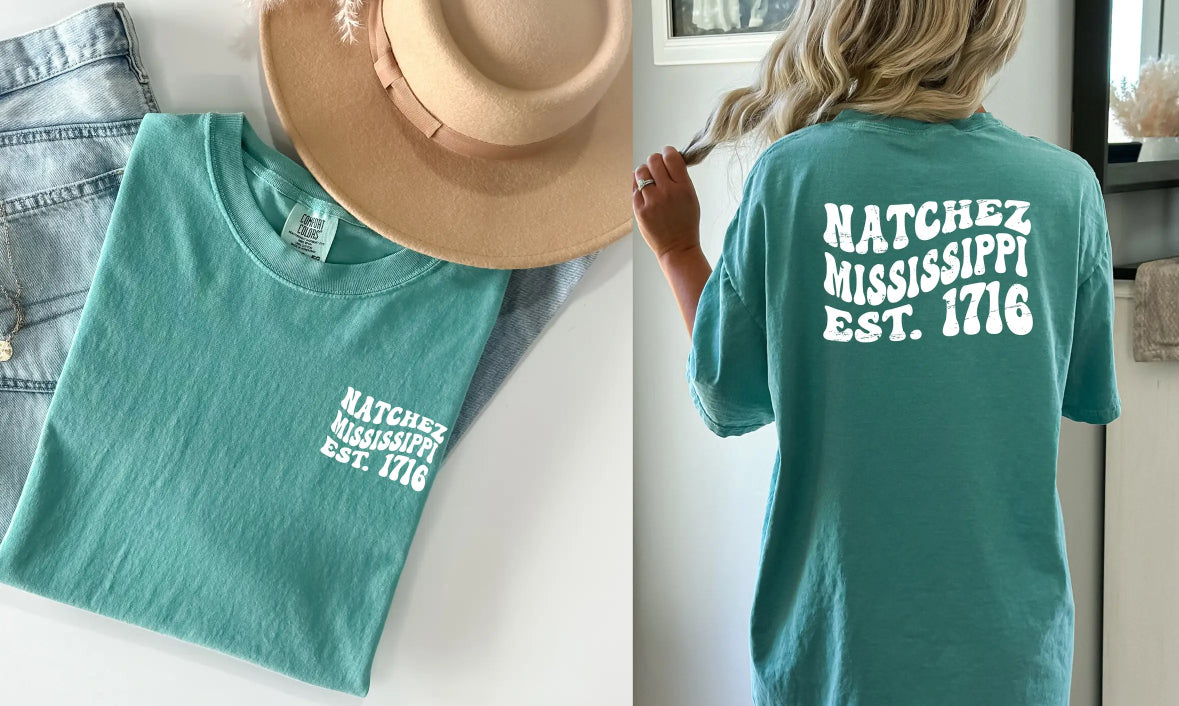 Natchez Retro Font T-Shirt