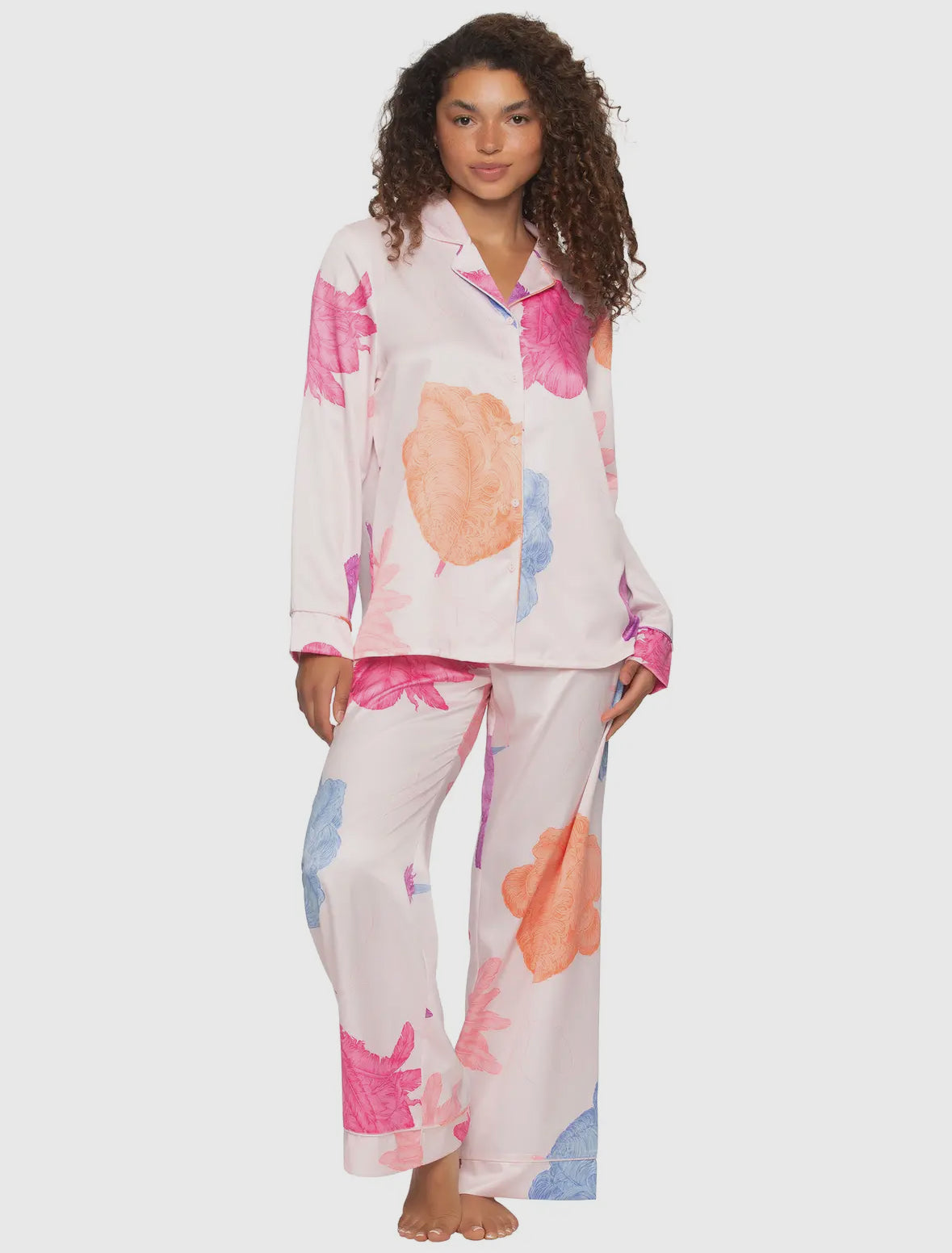 Adrienne Printed Satin PJ Set