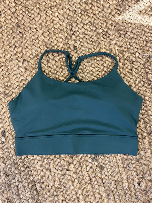 Smoked Spruce Butter Soft Sports Bra with Adjustable Straps