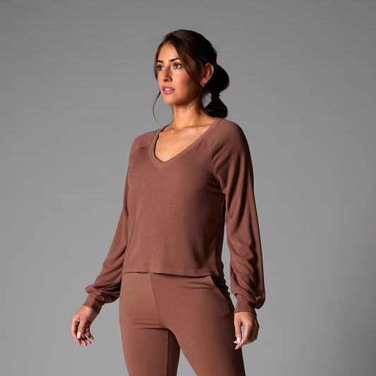 Rib Long Sleeve Top